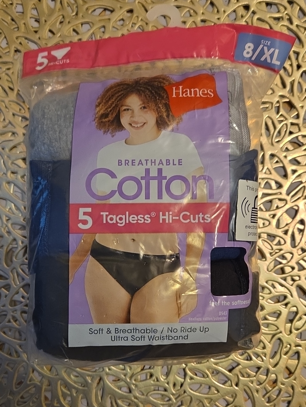 NWT Womens Hanes Hi-Cuts Sz 8/XL